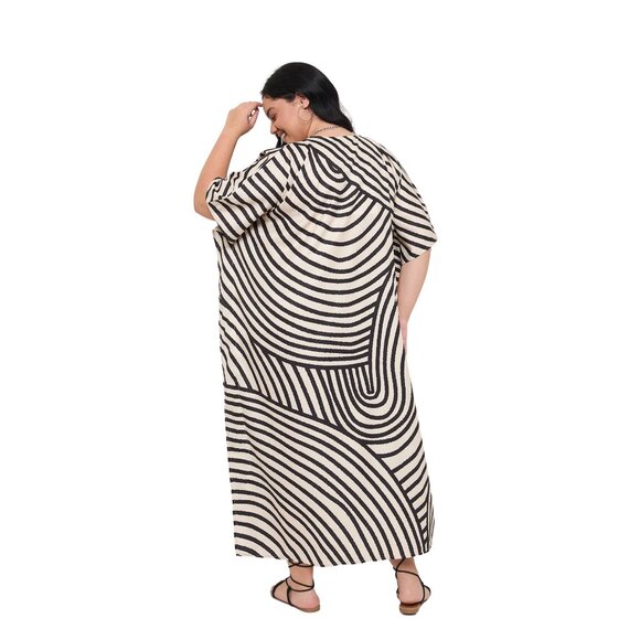 Gypsie Blu Caftan Dresses for Women Plus Size Digital Printed Maxi Mumu Dresses - Picture 6 of 7